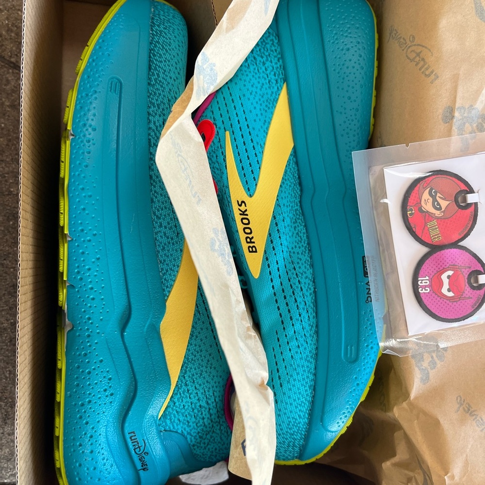 Brooks Disney Athletic Shoes - Teal and Yellow